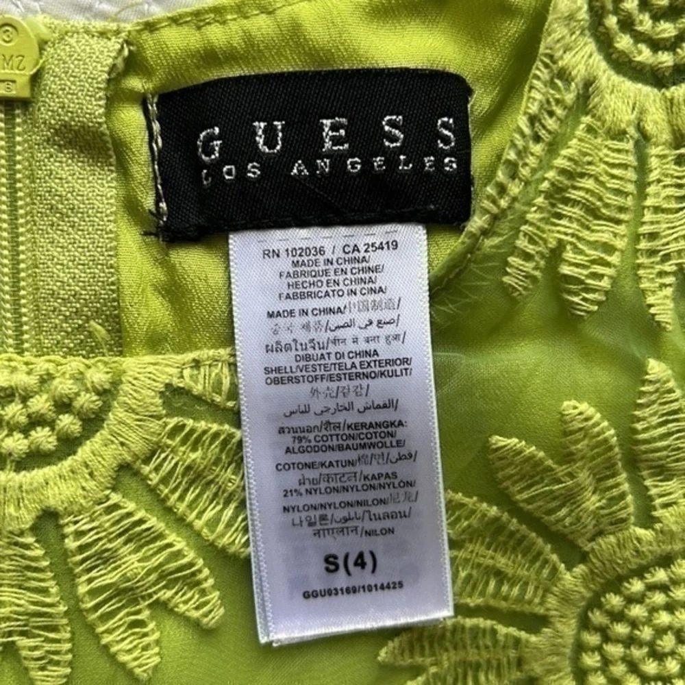 Guess Dress Embroidered Apple Green Size S/4